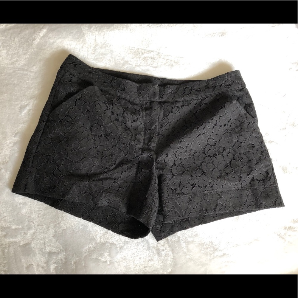 Nicole Miller black lace shorts